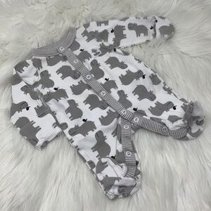 Just One You by Carter’s White & Grey Hippos Onsie